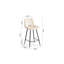 Cristopher Upholstered Counter Stool with Metal Frame-1786545405