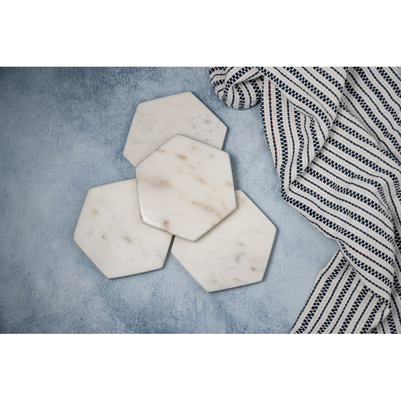 Marble Hex Coaster