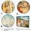 Petite ville verte et beige en Italie, reproduction sur toile-88537802-88537805