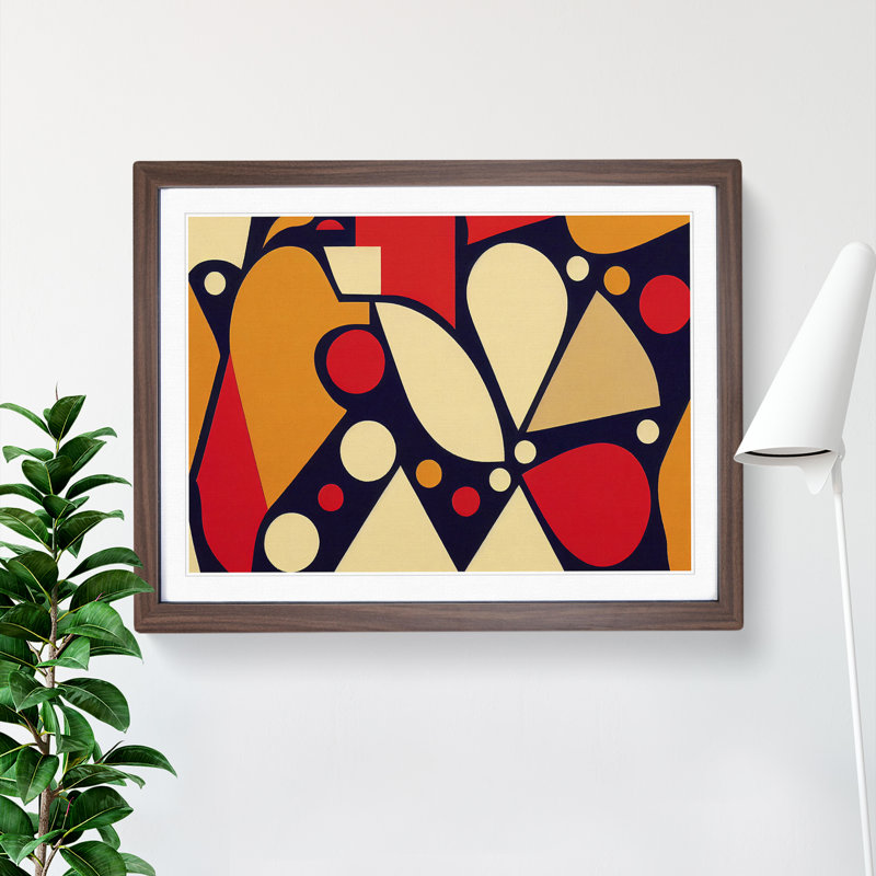 Dazzling Abstract - Single Picture Frame Print, Walnut Framed, 34cm H x 46cm W x 2cm D