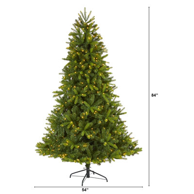 Arbre de Noël artificiel épinette vert avec lumières claires/blanches