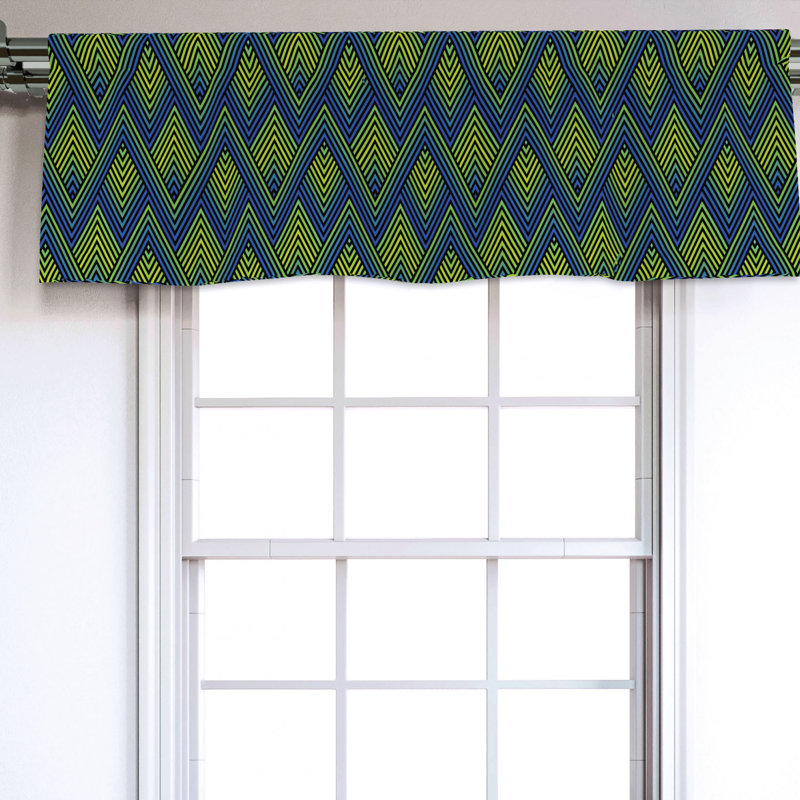 Sateen Chevron Ruffled Window Valance