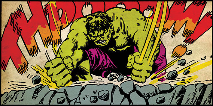 Hulk Thpooom Graphic Art Print on Canvas