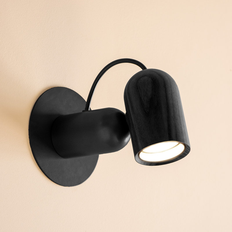 Onfa Armed Sconce, Graphite, Black