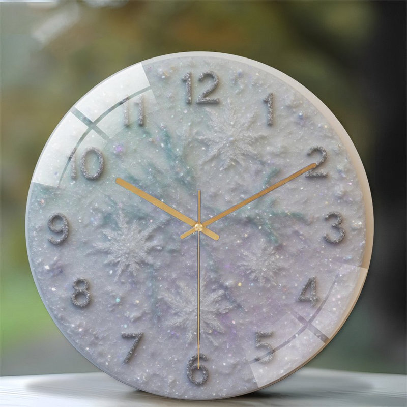 Horloge murale en verre 12 po