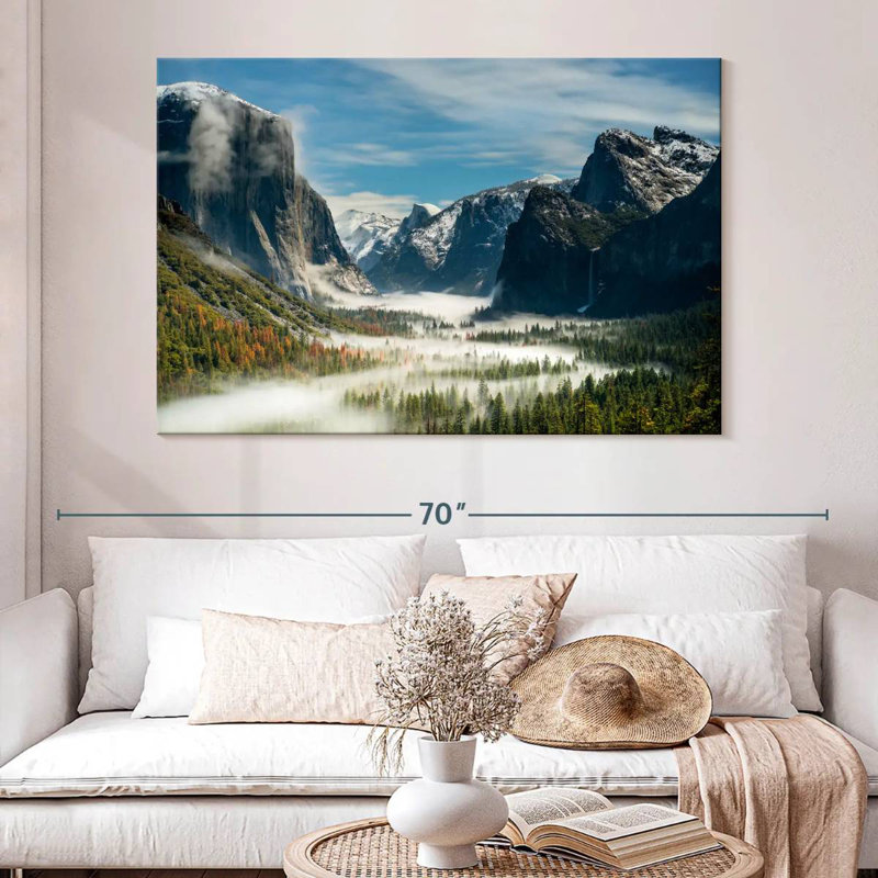 Alvord Yosemite Fog Valley, H 34 po x l 51 po