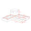 Structure de lit simple avec lit gigogne, bureau intégré et tiroir-969522319