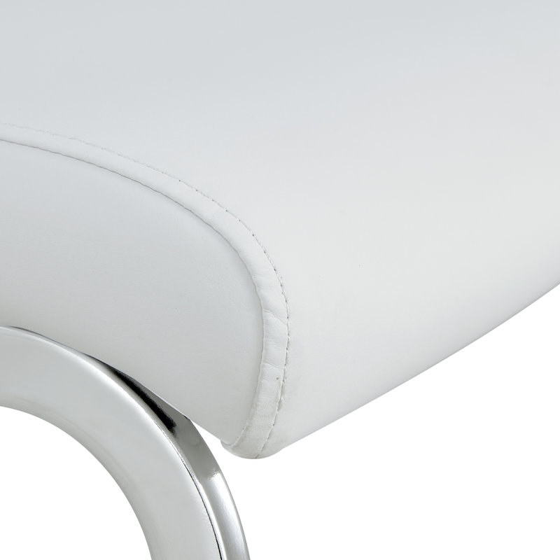 Chaise d'appoint blanche en polyuréthane Elfan, Blanc