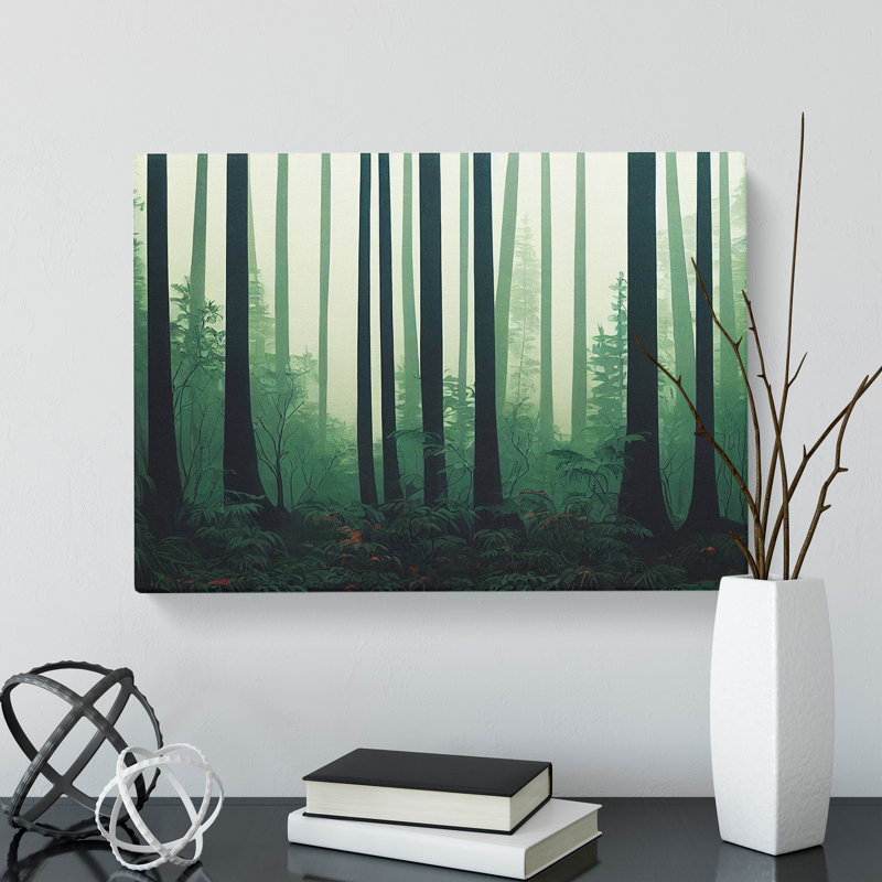 Forest Deco Style (1) - Wrapped Canvas, 50cm H x 76cm W x 3cm D