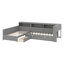 Lit plateforme en L avec lit gigogne, lit de jour avec tablette de rangement et station de charge, cadre de lit double d'angle en bois-1733837663