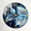 "Blue Leaves", horloge murale en verre-389436621