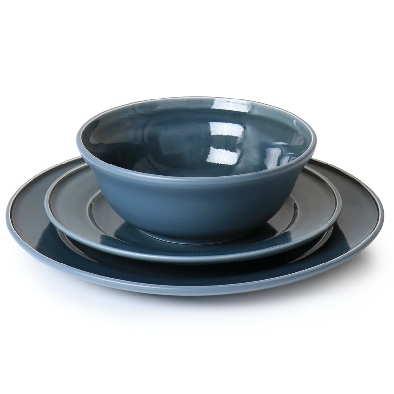 Service de table 12 pièces, service pour 4, Bleu