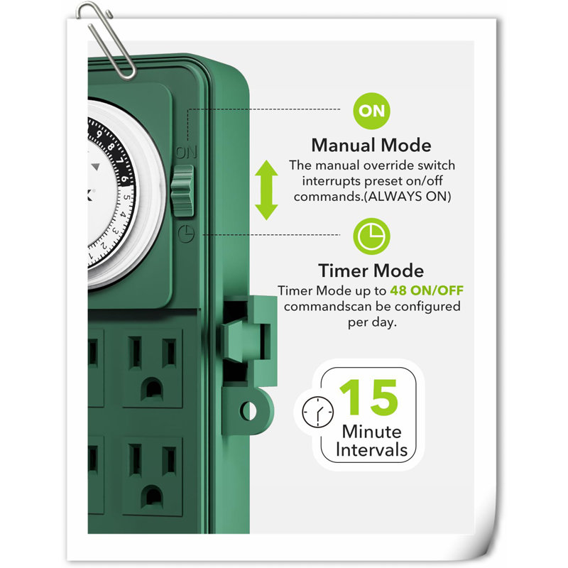 Outdoor Power Stake Timer Waterproof