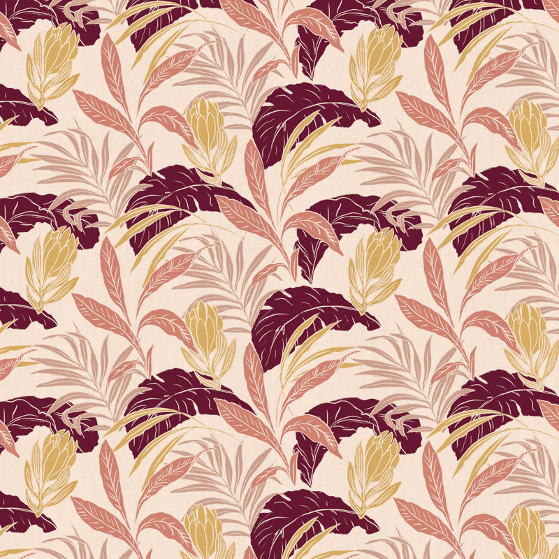 Floral Cotton Throw Pillow, 18" x 18", Polyester/Polyfill