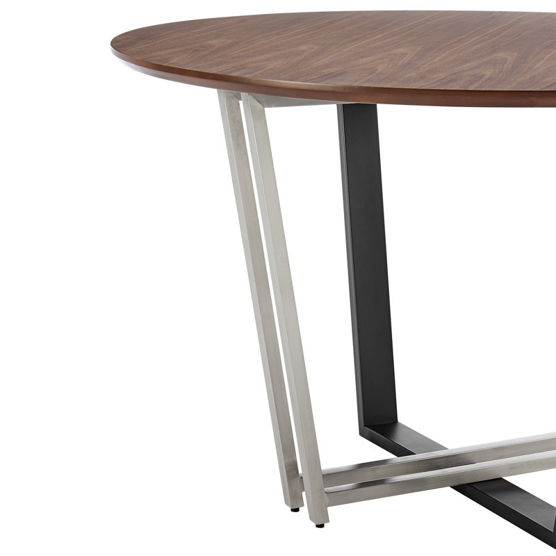  Table de salle à manger 48 po, Brown Wood / Black