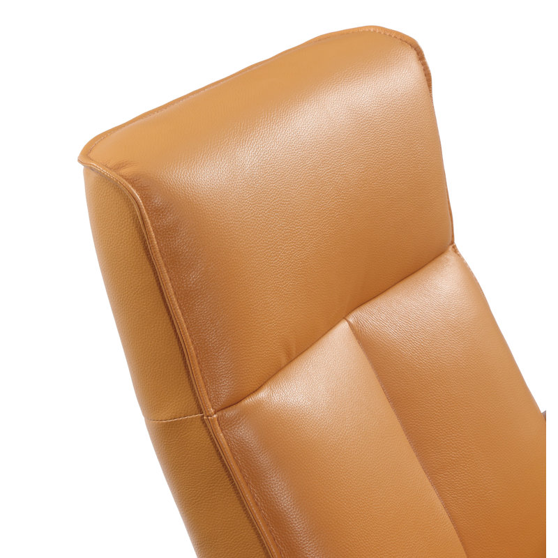 Lucama Upholstered Swivel Power Recliner, Cognac