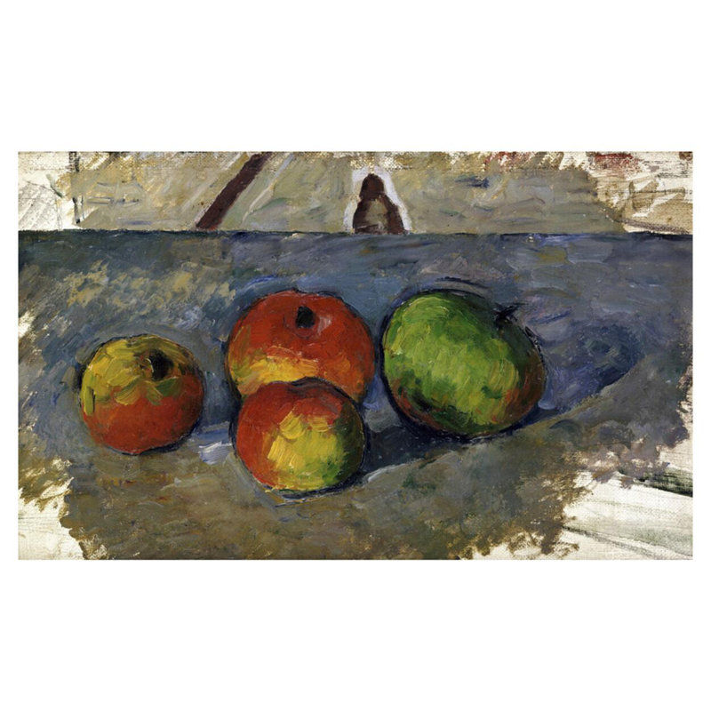 Quatre pommes, Paul Cézanne, estampe numérique, H 32 po x l 40 po