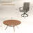 6-Person Outdoor Round Patio Dining Set With Swivel Chairs-974368258