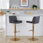 Tabouret de bar contemporain rembourré réglable avec pivot-895775547