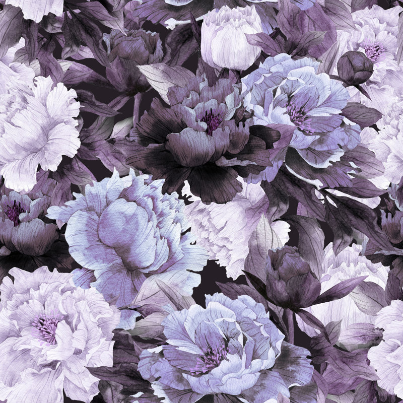 Murale 4 pièces Klondike Peony, L 8,33 pi x l 100 po
