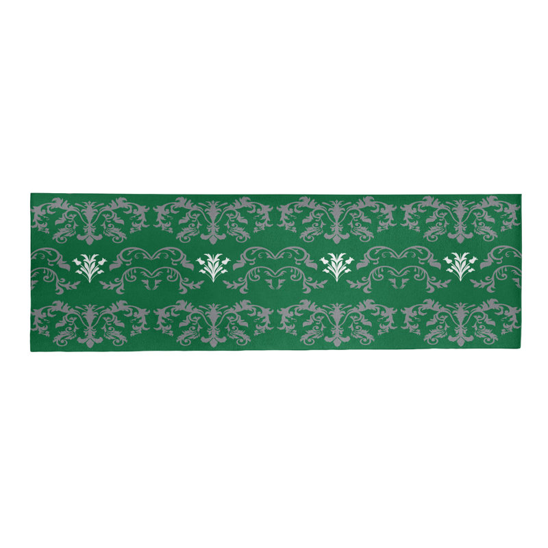 Tapis de couloir vert