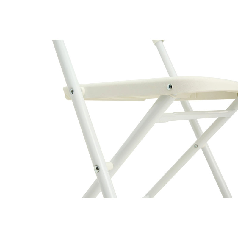 Quatre chaises pliantes en acier inoxydable pour la salle à manger et le salon
