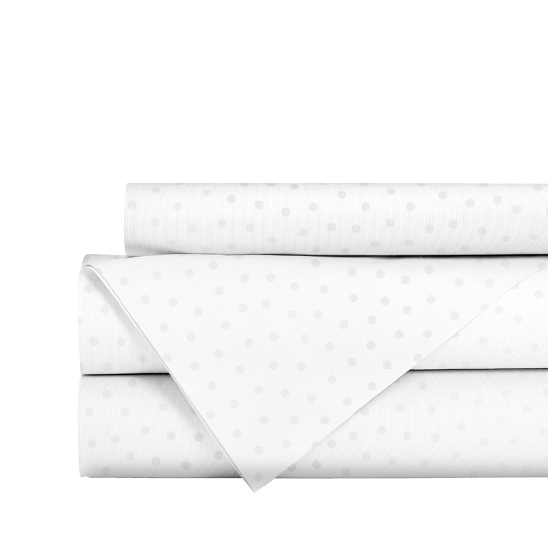 300 draps en coton jacquard, Grand, Blanc brillant