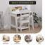 Kids Study Desk and Chair Set, White Desk for Boys and Girls, Wooden Study Table for Kids