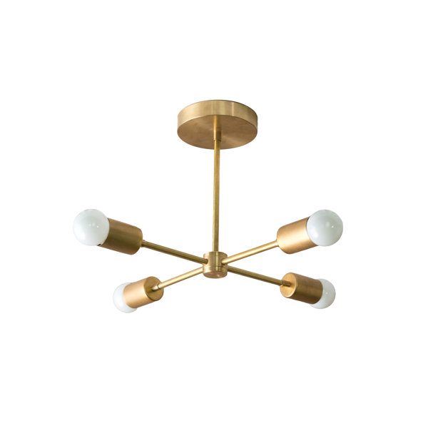 George Oliver Florence 4-Light Mid-Century Modern Geometric Chandelier ...