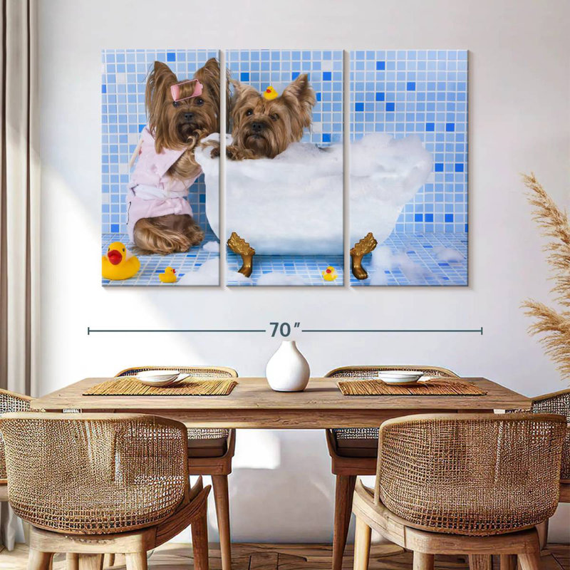 Ketti Bubble Bath Dogs, 42" H x 65" W