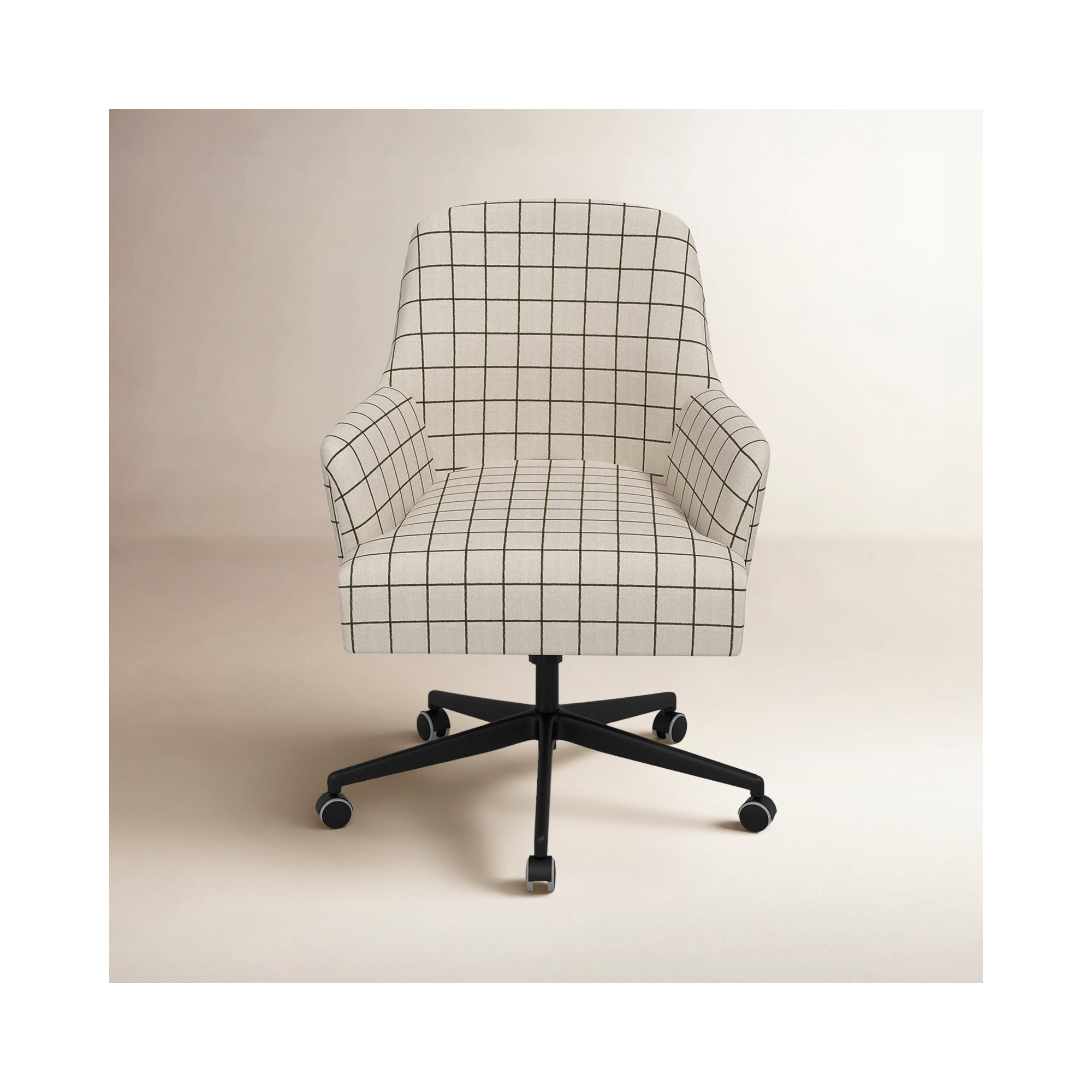 Aatos Swivel Office Chair, Line Tattersall Green