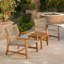 Ensemble de fauteuils club d'extérieur en bois d'acacia avec cadre en bois d'acacia, ensemble de 2 pièces-591115364