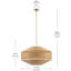 Luminaire suspendu 1 lumière 30,25 po avec corde naturelle tissée à la main