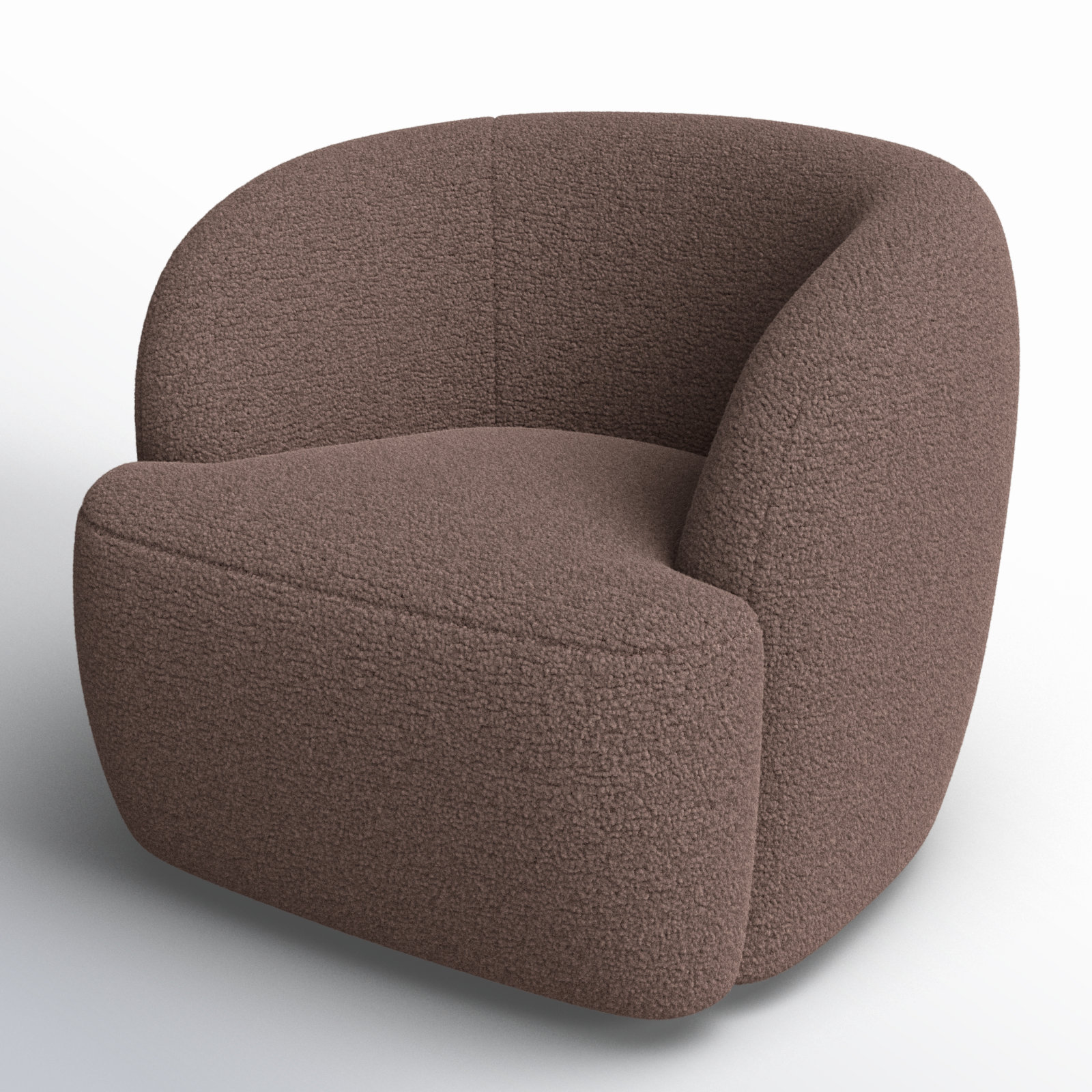 Coleson Swivel Armchair, Brown 100% Polyester