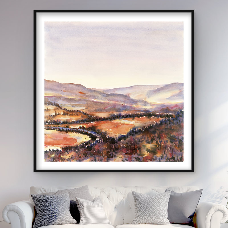 Forêt canadienne - reproduction matte encadrée pour la décoration intérieure