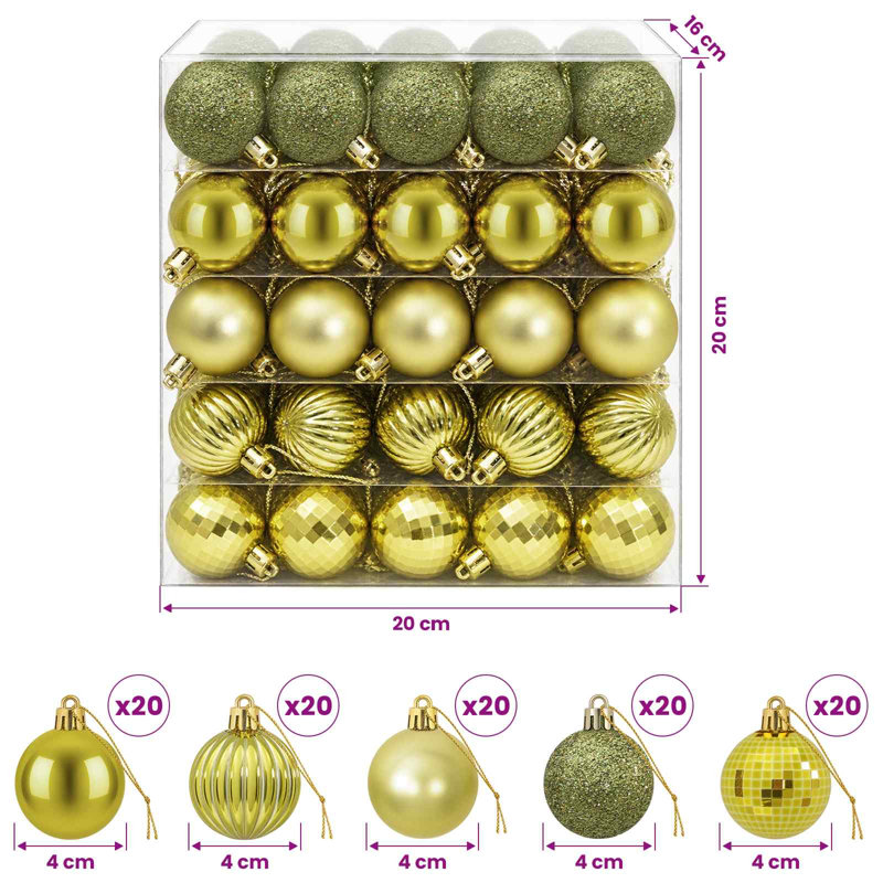 4cm Polystyrene Bauble, Light Green