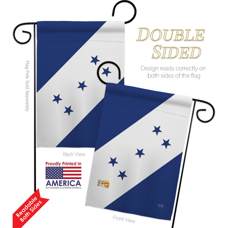 Double Sided 18.5'' H x 13'' W Polyester Flag Set