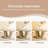 55" Modern Dining Table For 4-6, Off-White Kitchen Table with U-shaped Base