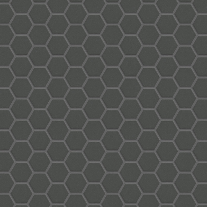 Gotham Porcelain Honeycomb Mosaic Wall & Floor Tile, Black