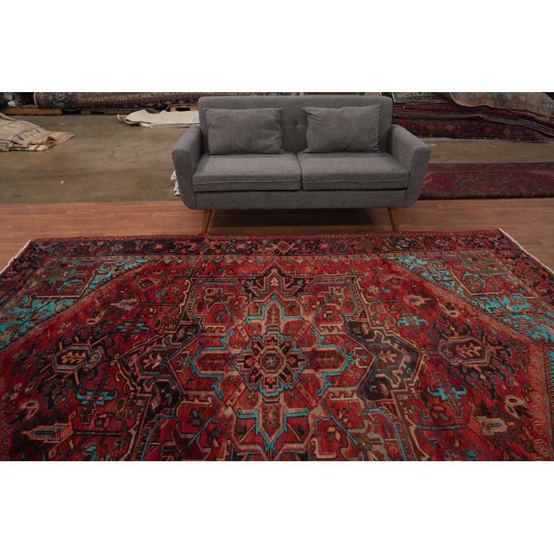 Tapis oriental traditionnel en laine fait à la main 8 x 11