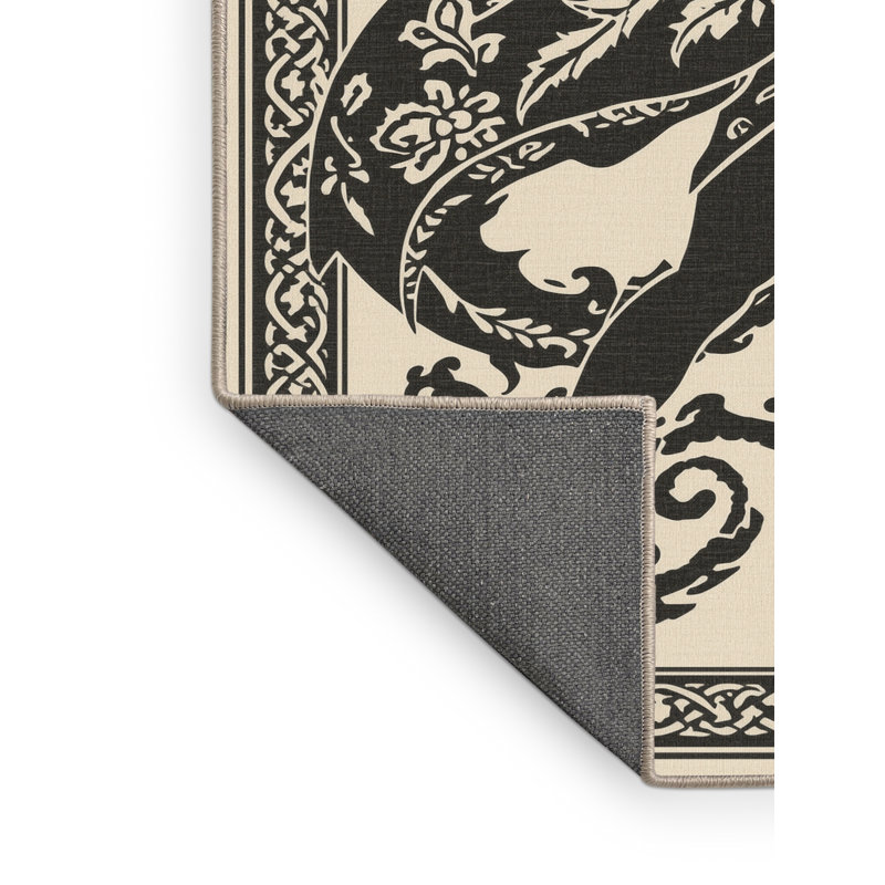 Tapis beige moelleux doux et moelleux Mythology And Legends Cuchulainn, 3 X 5