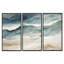 Bleu moderne et beige sable, vue aérienne III - ensemble de reproduction d'art sur la plage côtière-107734469-107734467