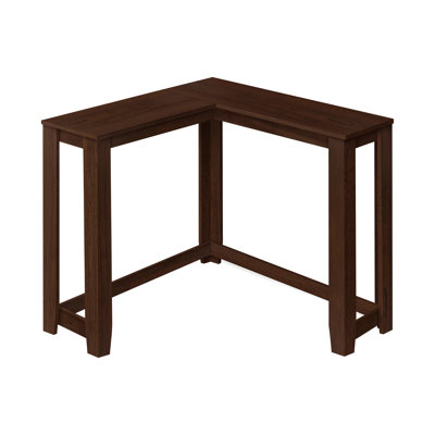 Modern Living Room Table, Narrow Corner, Brown Laminate, Contemporary Appeal Corner Entryway Accent Graceful Design