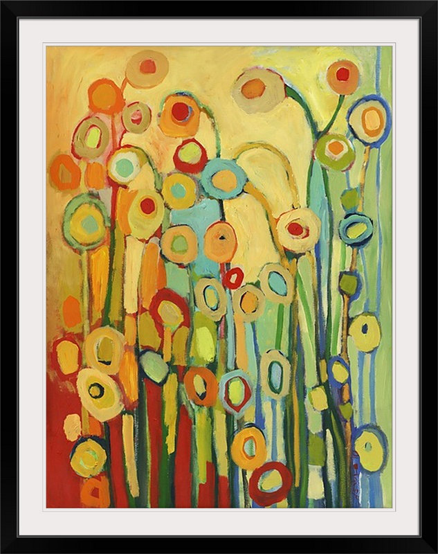Nolani Dance of the Flower Pods '- reproduction d'art, Cadre noir, H 24 po x l 20 po x P 1 po