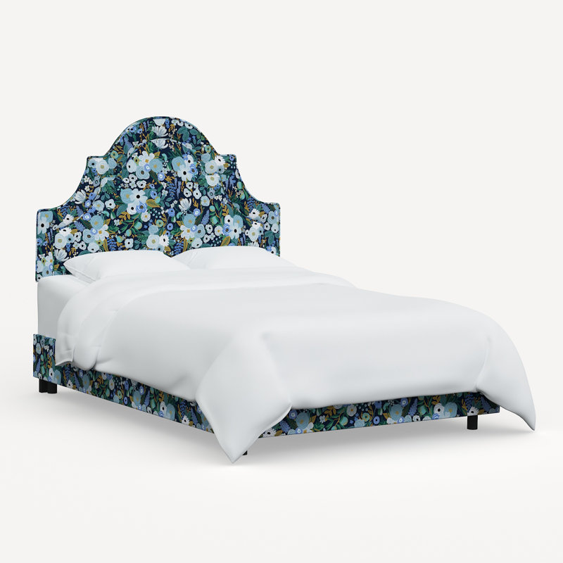 Rifle Paper Co. x Cloth & Company Marion Bed, Rpc Garden Party Blue Linen, Queen