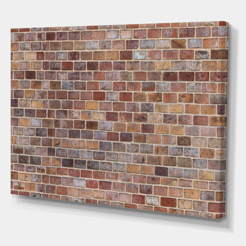 « Red Brick Walltexture »-impression sur toile, H 30 po x l 40 po x 1,5 po