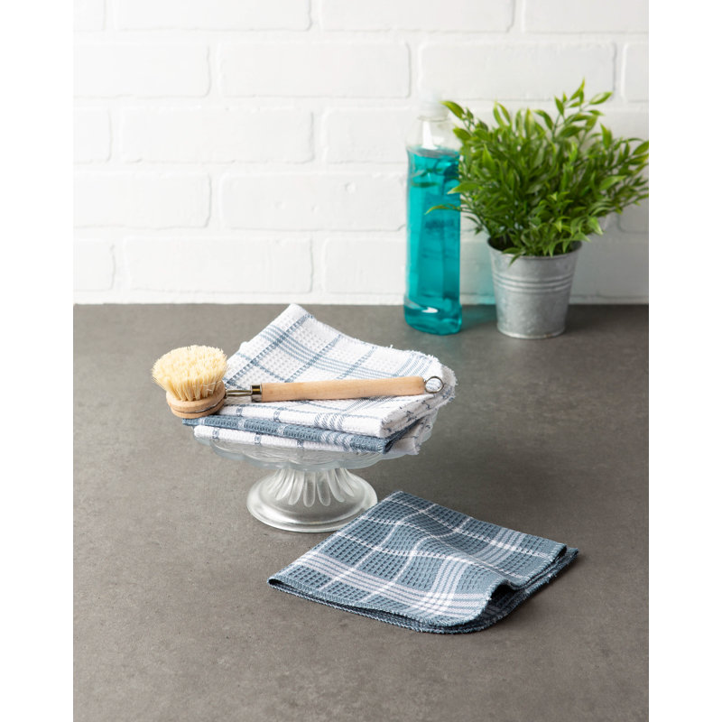 Torchon Waffle Weave, Bleu