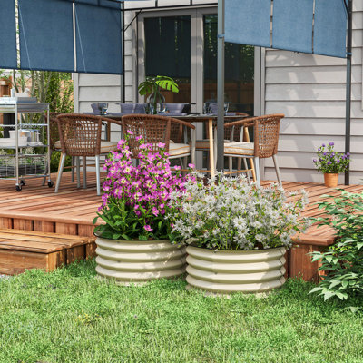 Lit de jardin surélevé en métal 2 pi x 2 pi Ruot