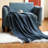 Irregular Rhombus Knitted Throw Blanket-1516267328