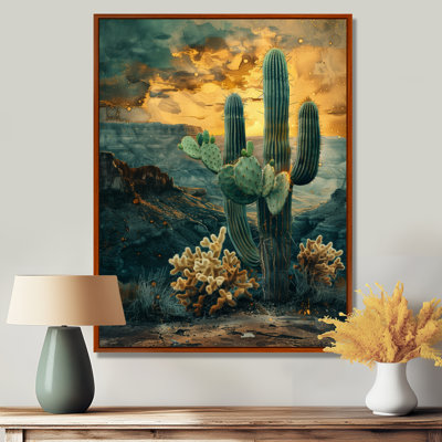 Vert, jaune, gardian du désert, cactus I